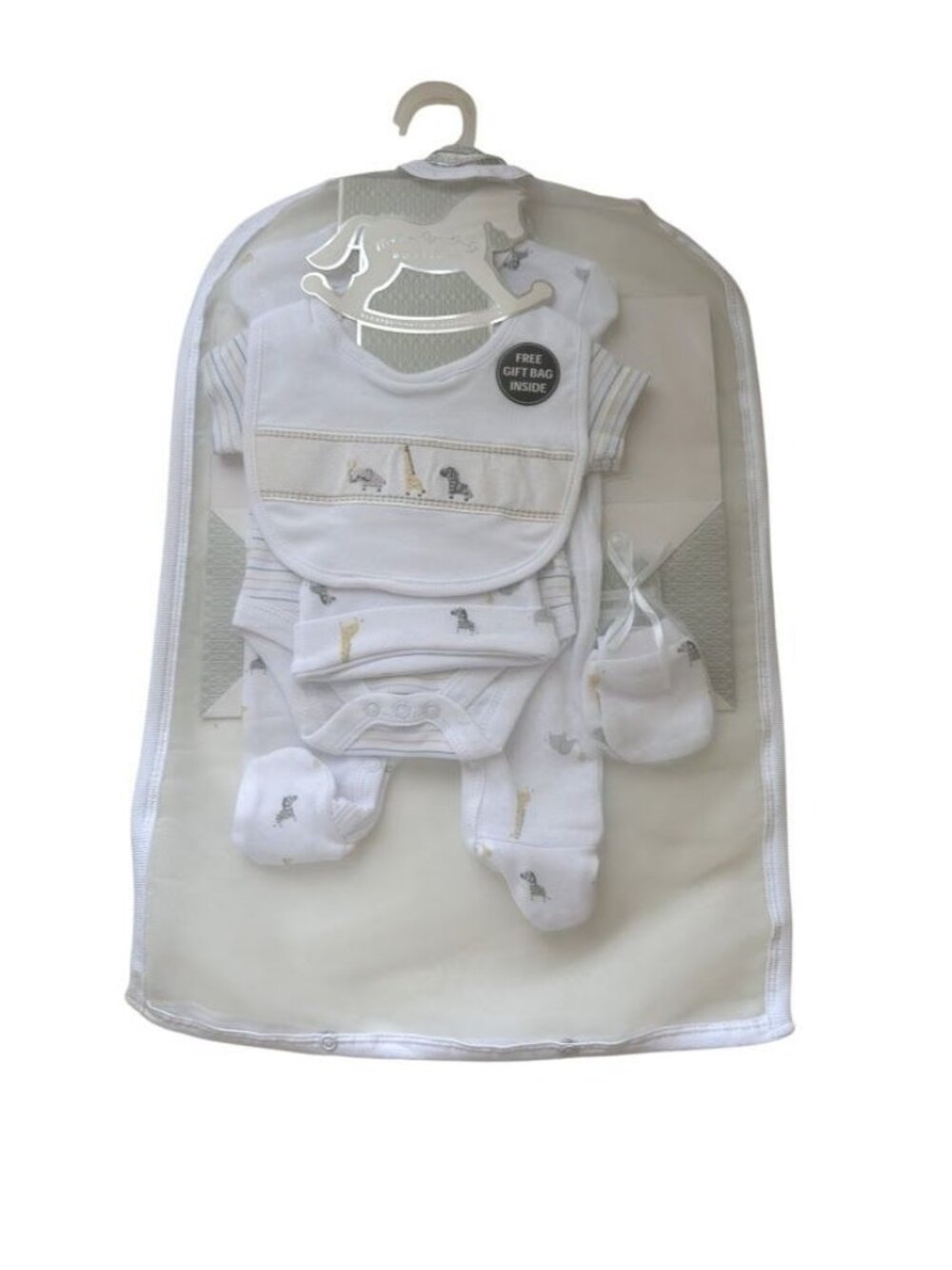 Rock A Bye Baby Boutique Safari Gift Set With Bag 4-Piece Outfit 0/3 M